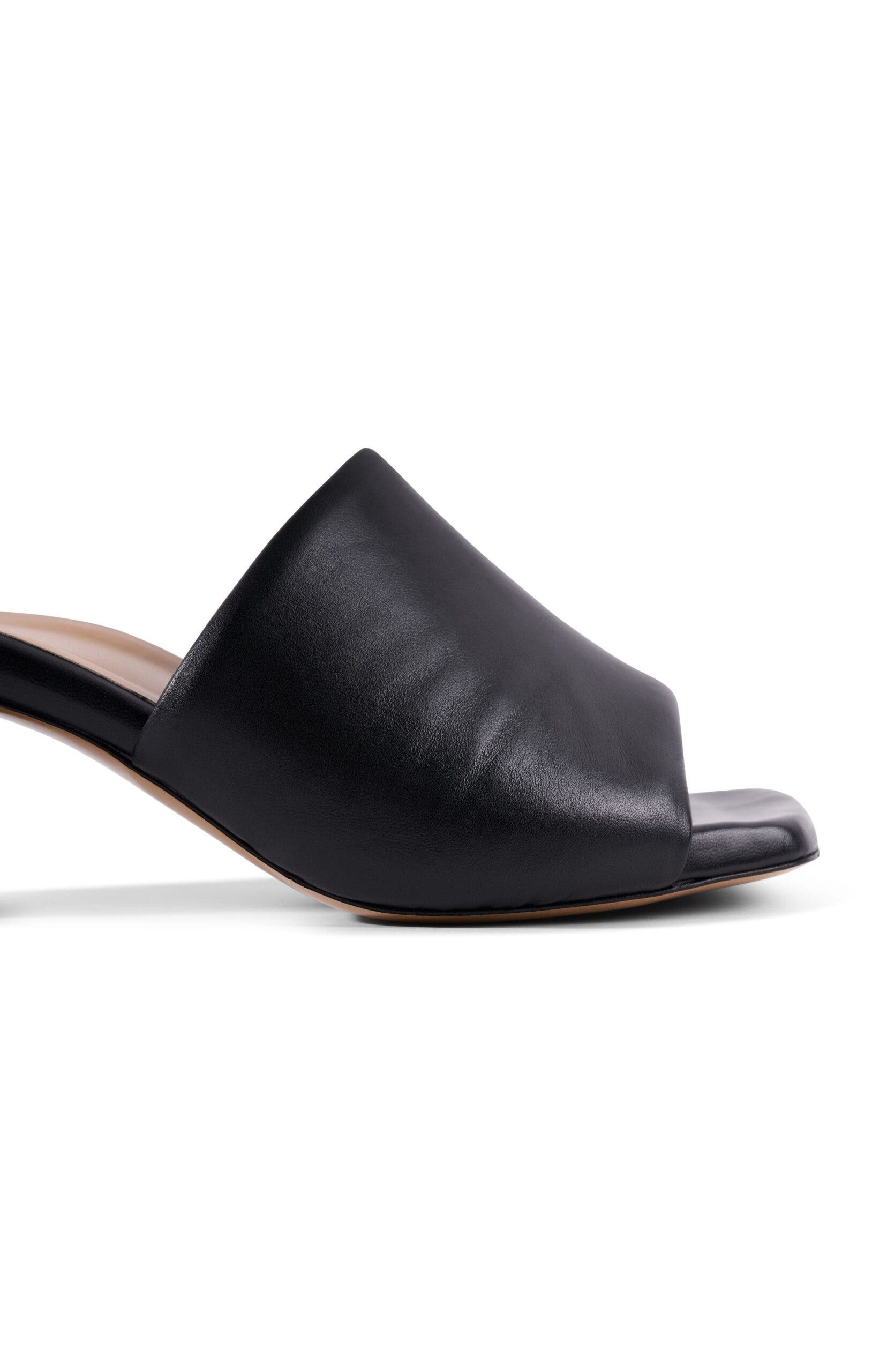 Sarah Orthopedic Mule Sandal, Alternate, color, Black leather