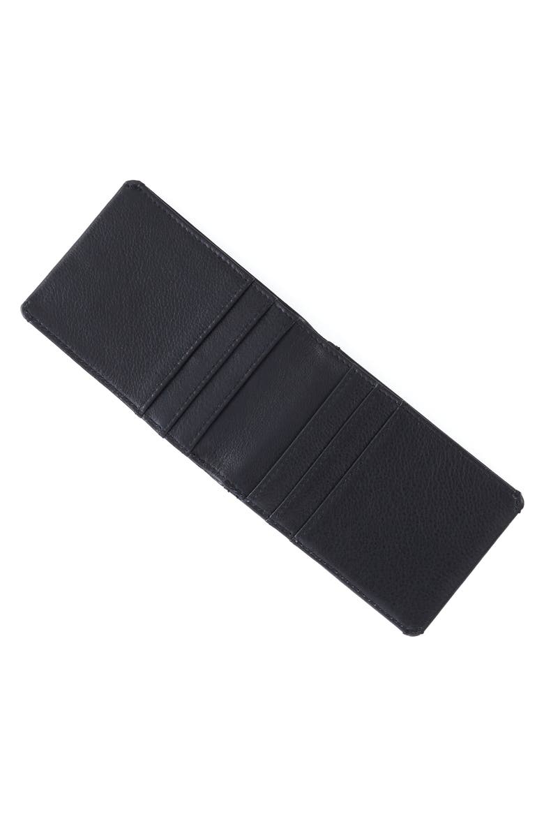 Leather Bifold Wallet, Alternate, color, BLACK