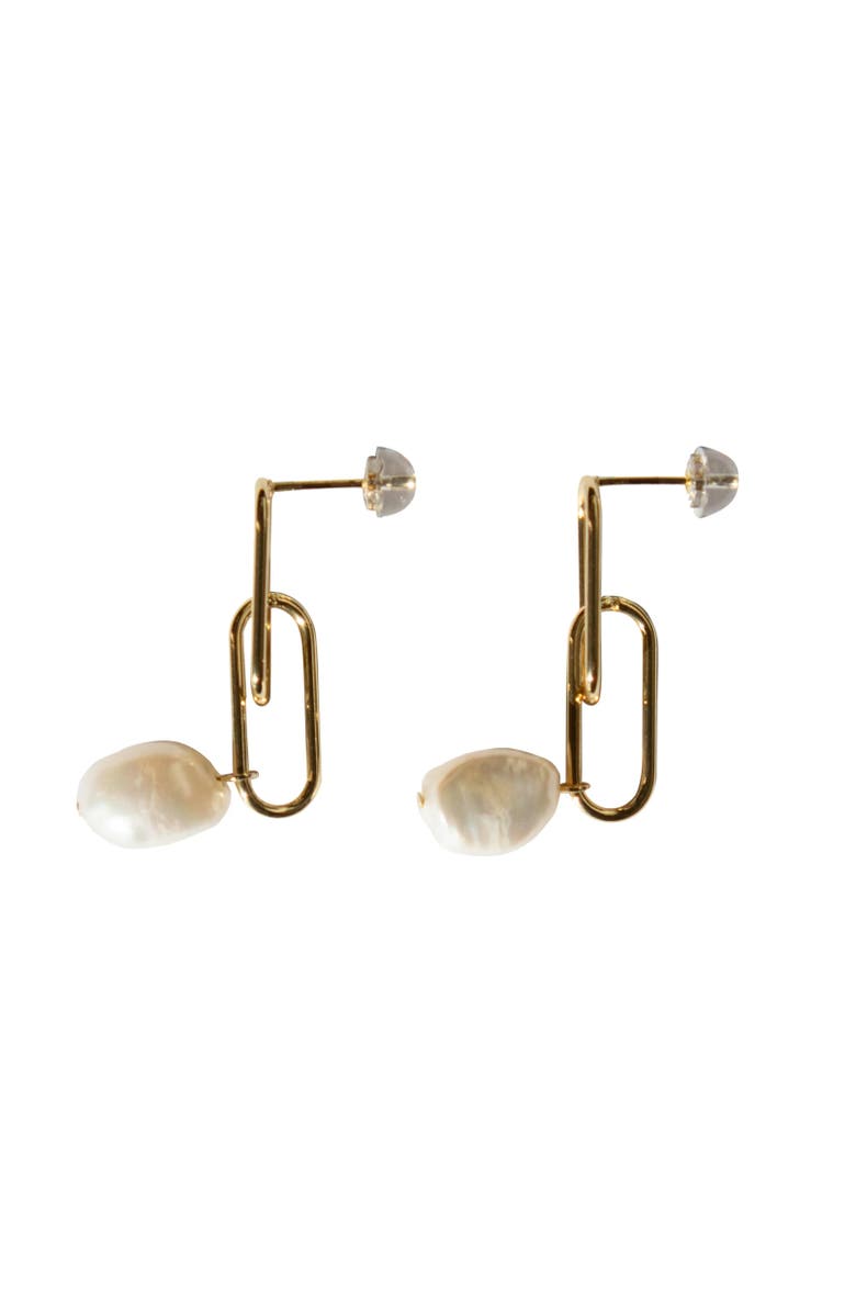 seree Carla Pearl drop earrings, Alternate, color, 