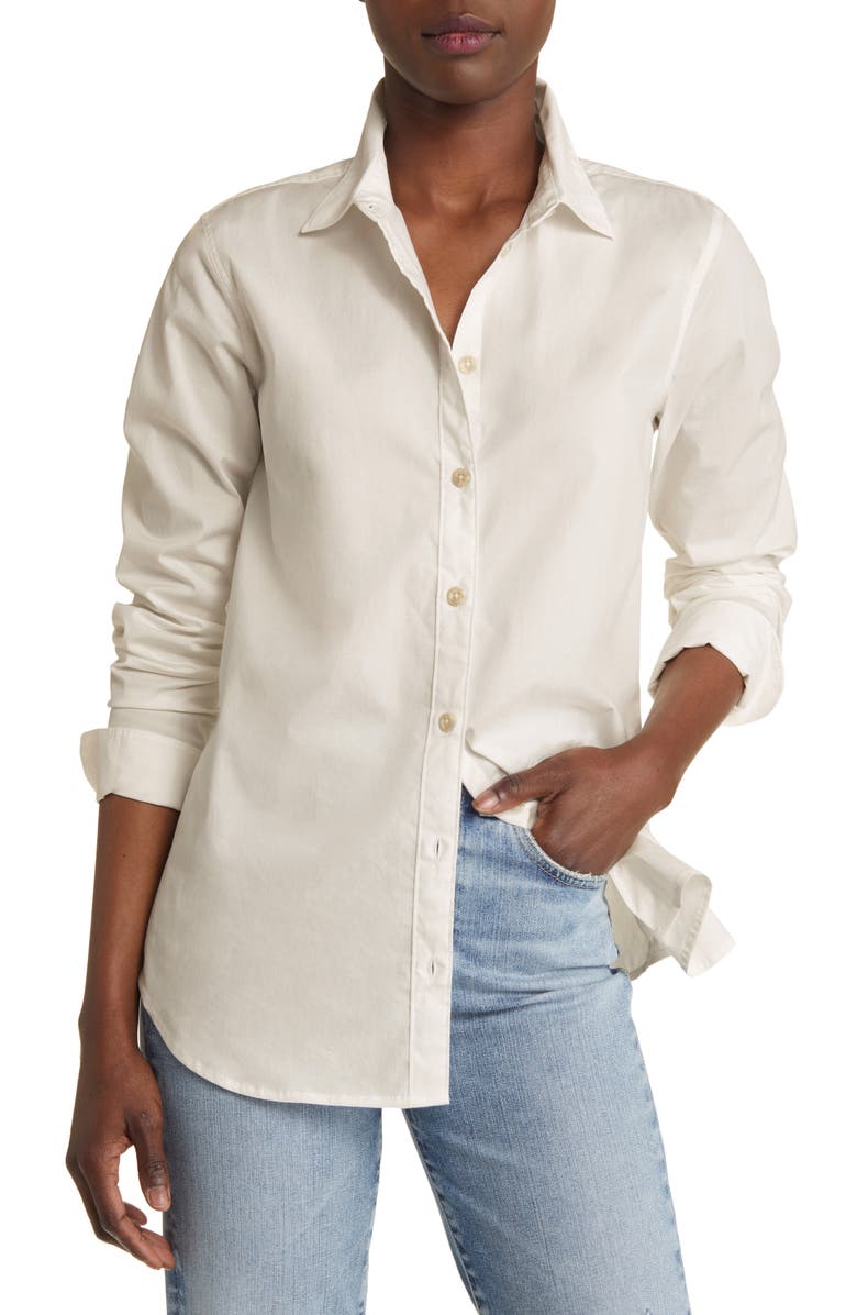 Faherty Malibu Cotton Poplin Button-Up Shirt, Main, color, 