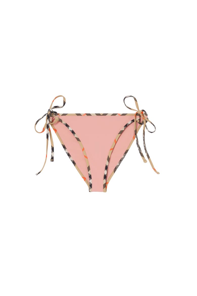 Check Trim Bikini Briefs, Alternate, color, Begonia pink