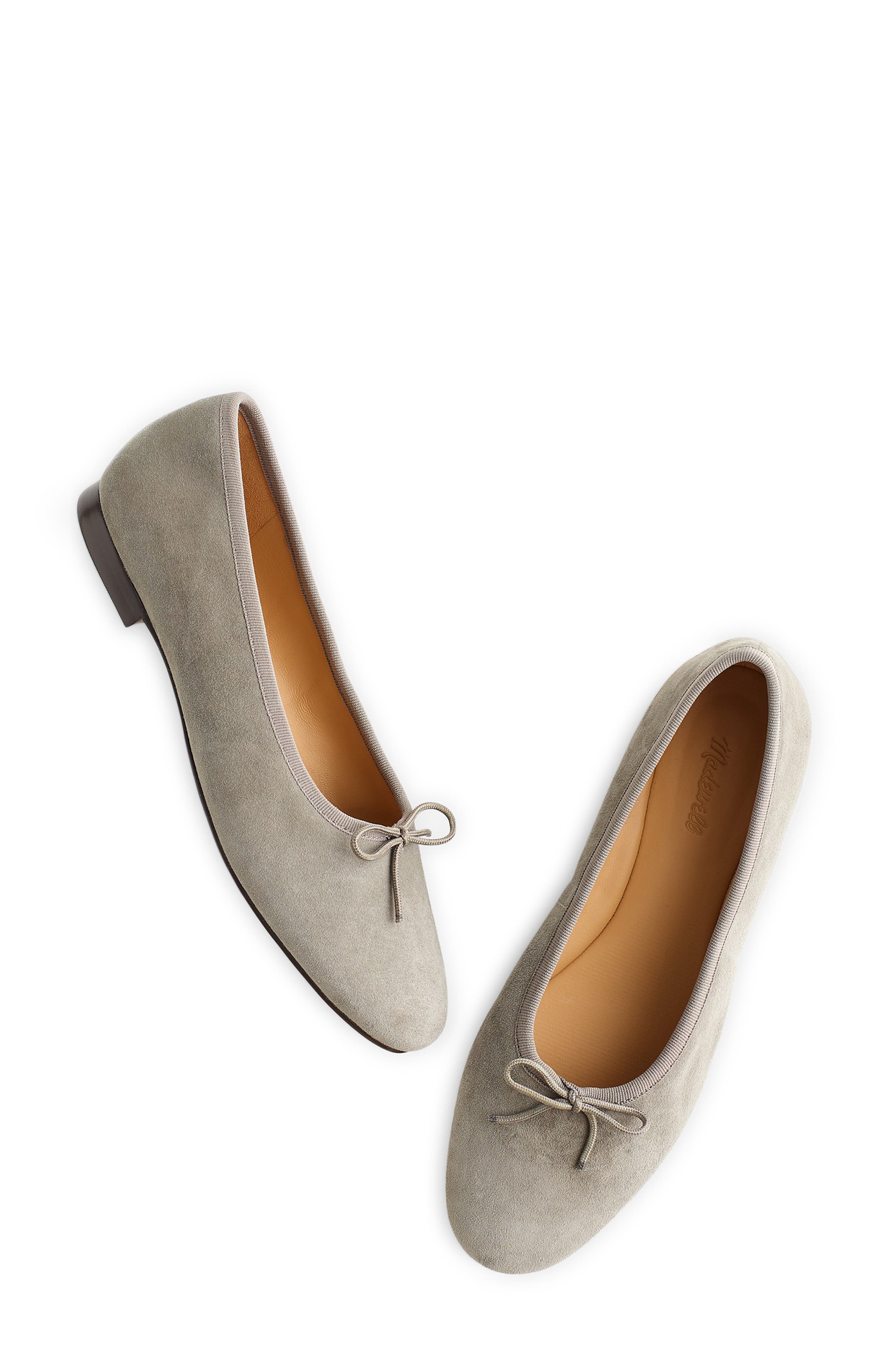Madewell Francine Ballet Flat, Alternate, color, Pewter