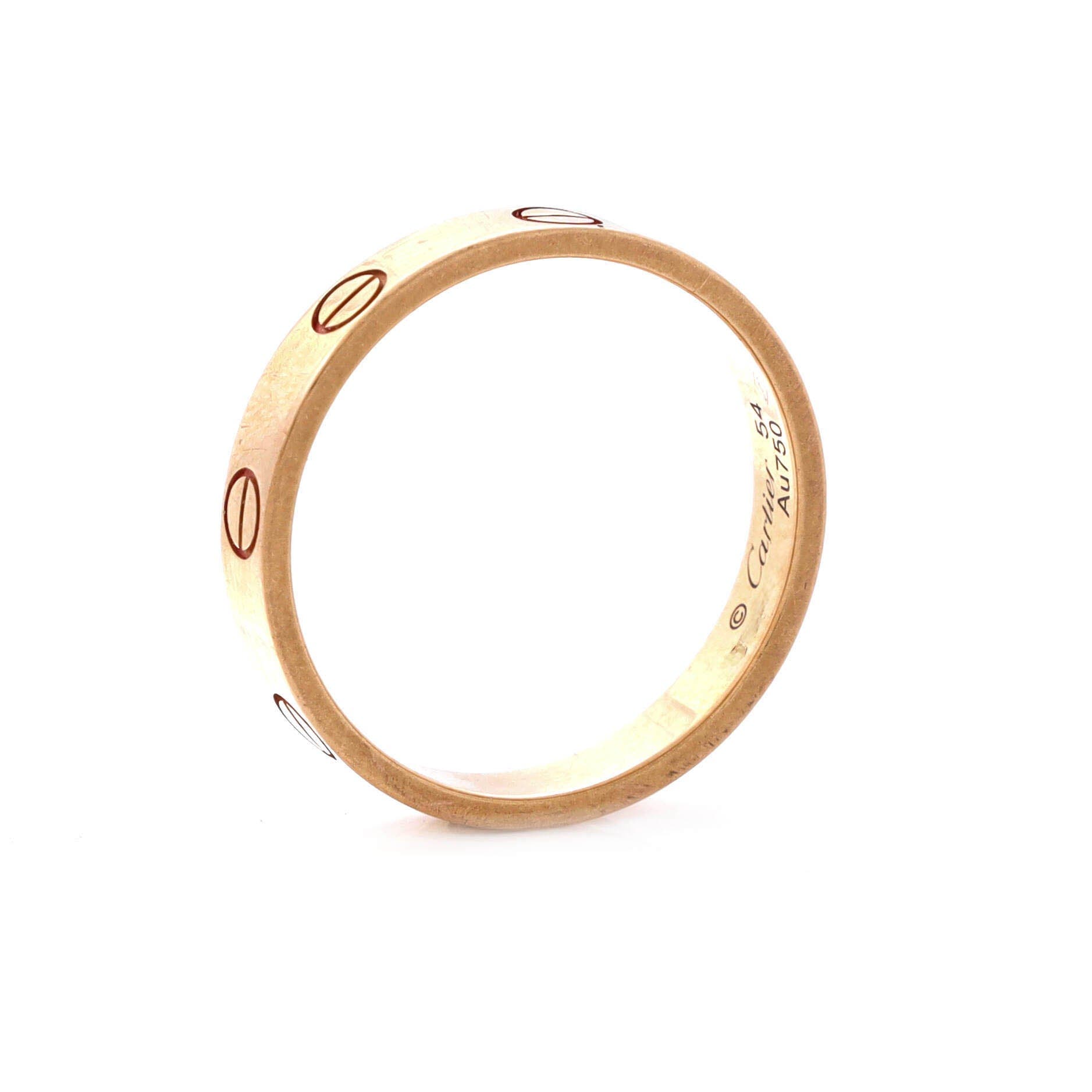 Love Wedding Band Ring 18K Rose Gold, Alternate, color, Metallic Gold
