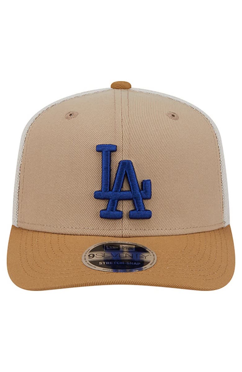 New Era Men's New Era Stone Los Angeles Dodgers 9SEVENTY Trucker Adjustable Hat, Alternate, color, Stone