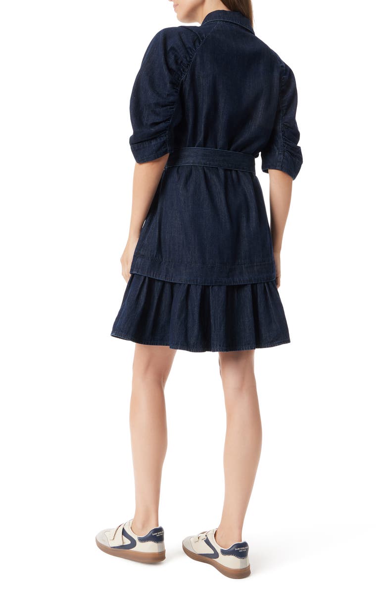 Sam Edelman Belted Denim Minidress, Alternate, color, Rinse