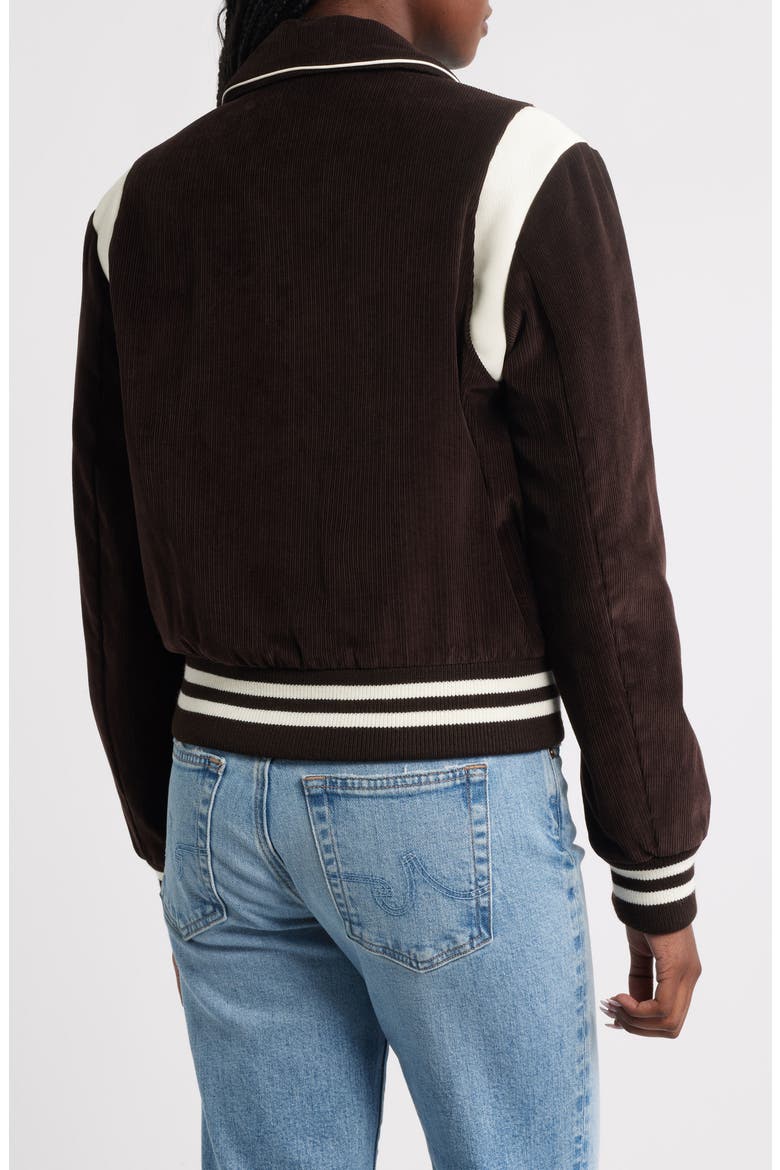 Vendome Corduroy Varsity Jacket, Alternate, color, CHOCOLATE