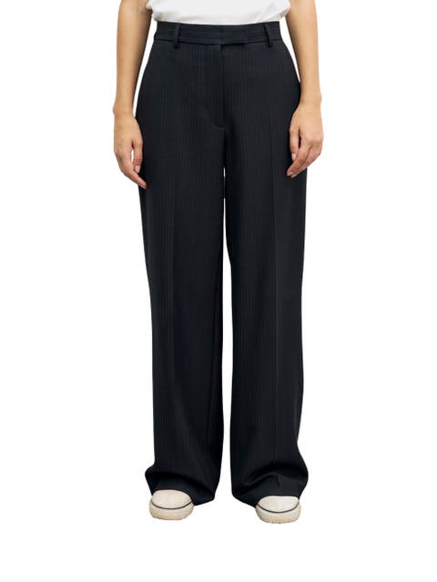 Mimi Pinstripe Wide Pants