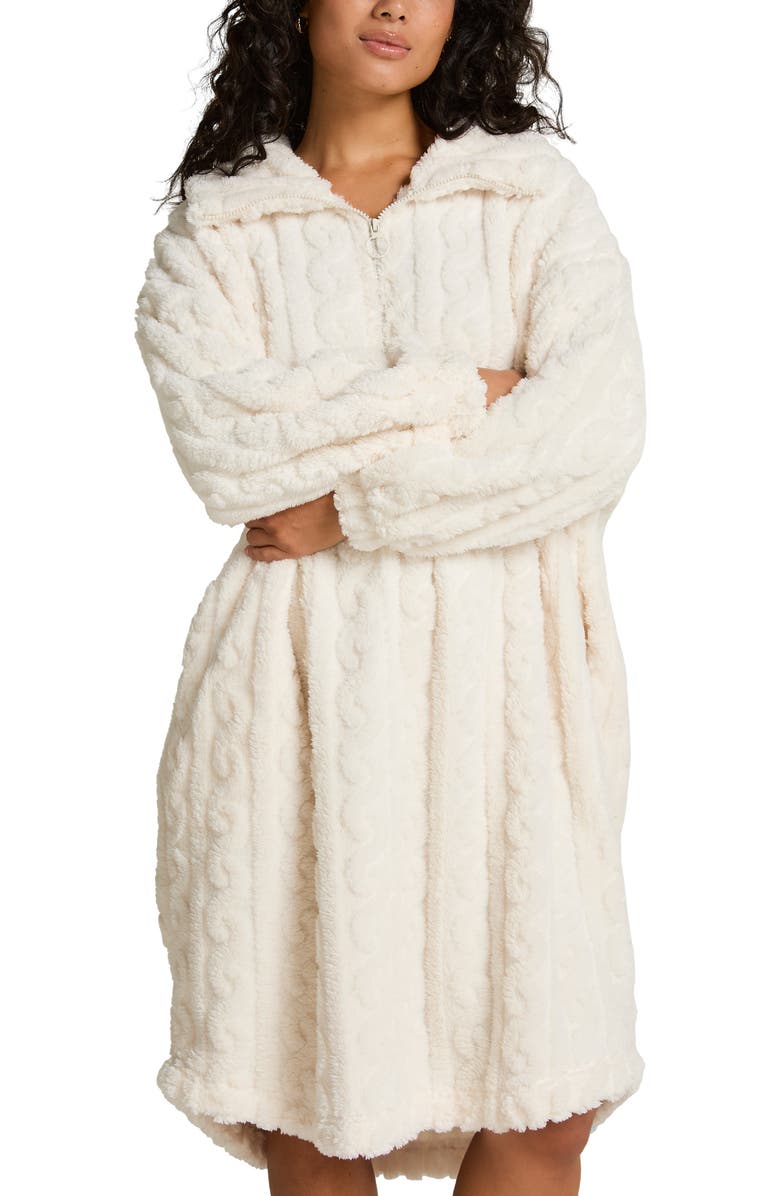 Hunkemöller Poncho Cable Fleece, Main, color, White