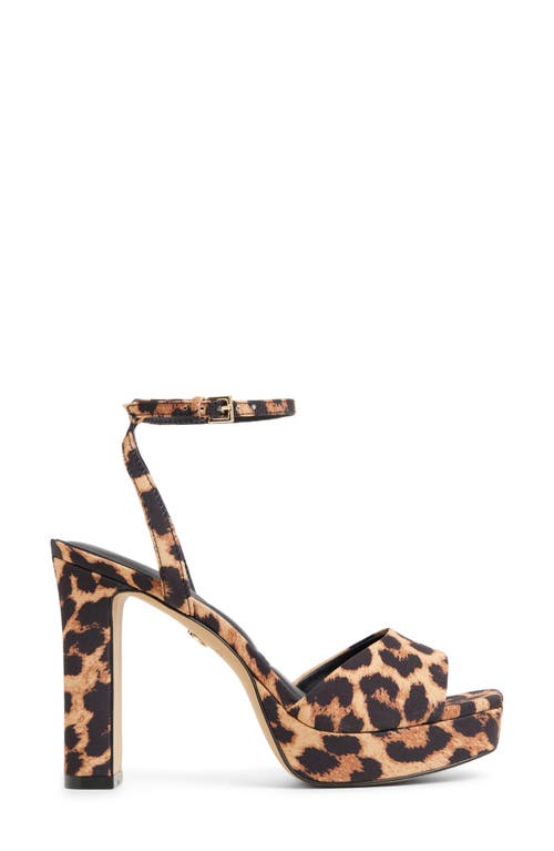 Aldo Chicgleam Ankle Strap Platform Sandal In Animal Print