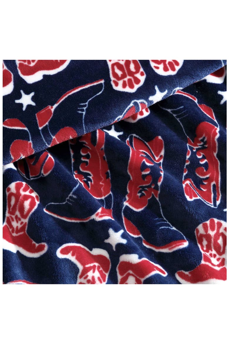 Knockin' Boots Ultrasoft Plush Throw, Alternate, color, DARK BLUE