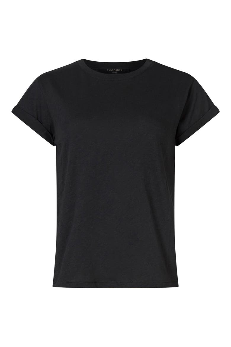 Anna Cotton T-Shirt, Alternate, color, BLACK