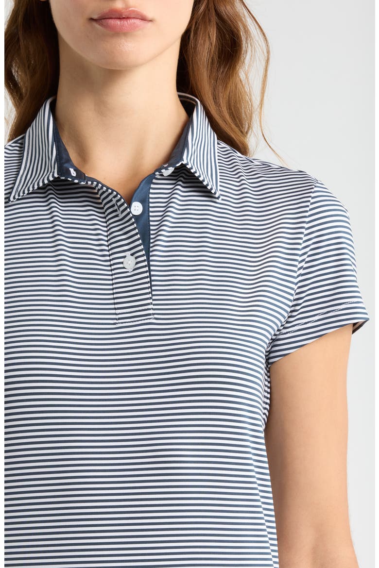 Kayla Polo Top, Alternate, color, NAVY-WHITE