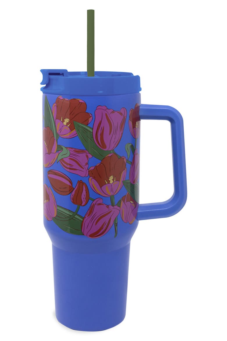 Tulips Stainless Steel 40 Ounce Tumbler, Alternate, color, TULIPS ON QUIET HARBOR