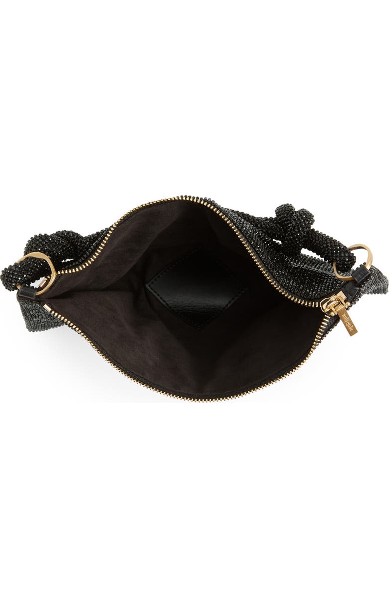 Cult Gaia Hera Nano Rhinestone Shoulder Bag, Alternate, color, Black