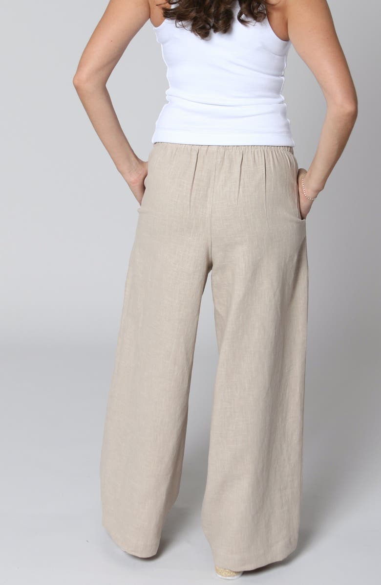 LEISURE LAB Linen Palazzo Pant, Alternate, color, Terracota