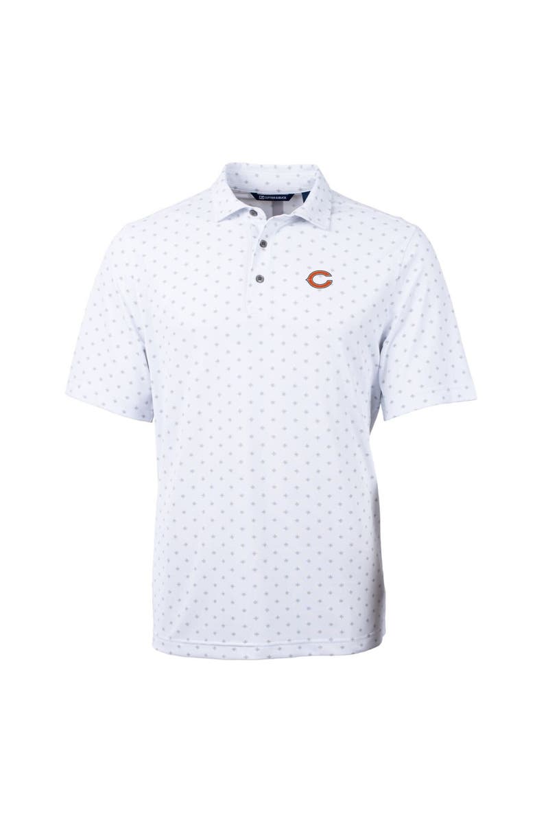Cutter & Buck Men's Cutter & Buck White Chicago Bears Big & Tall Virtue Eco Pique Tile Polo, Main, color, 