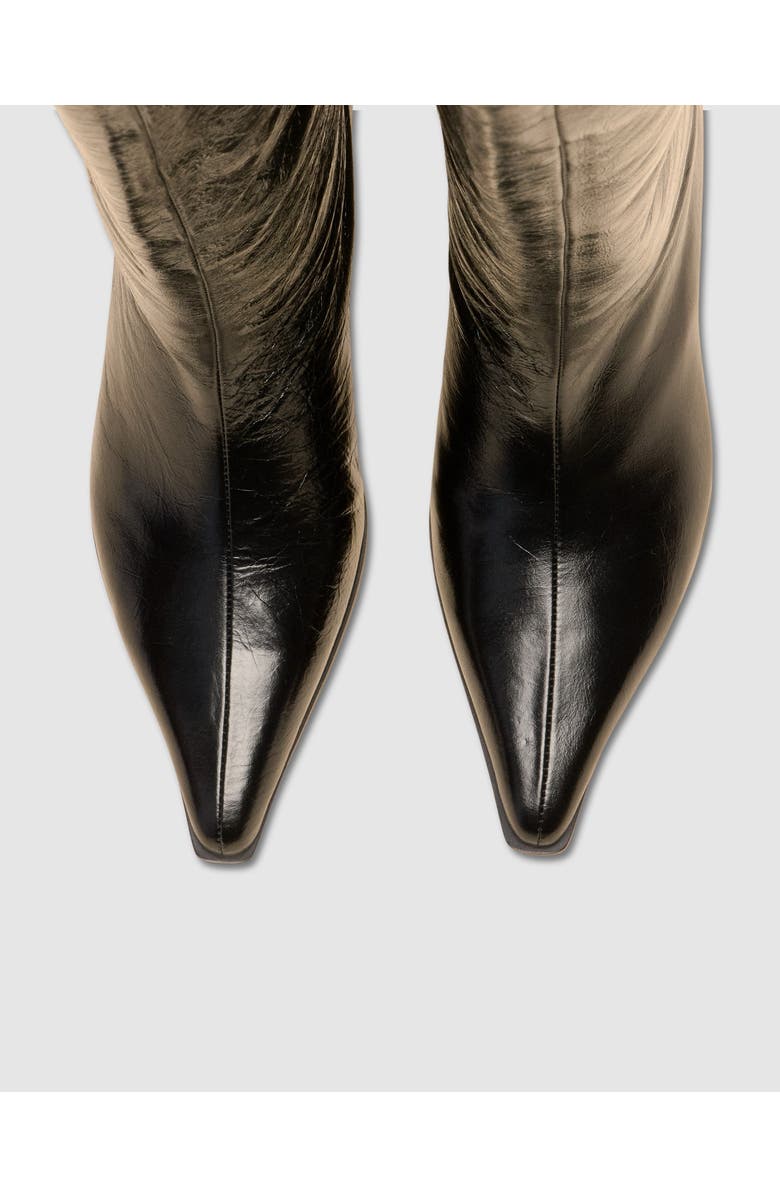 MI/MAI Vivienne Low Heel Crinkled Boots, Alternate, color, Black