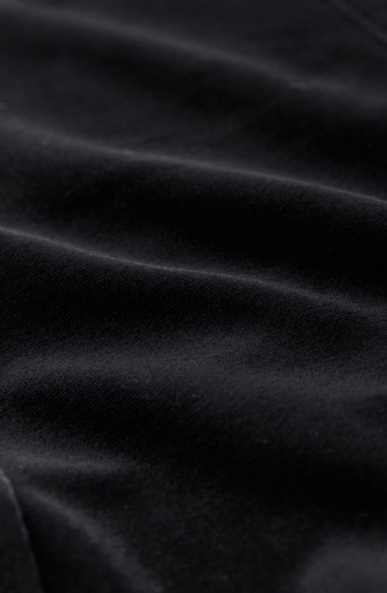 NEXT Velvet Mini Shirtdress, Alternate, color, Black