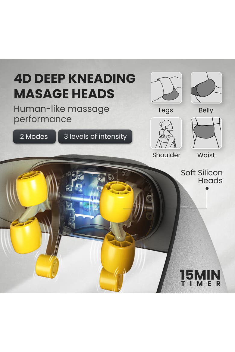 Wave Neck and Back Massager with App Control, Alternate, color, Blue