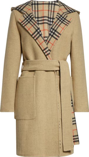 【関税＆送料込み】Burberry 'Hampshire' Reversible Coat Burberry Hampshire Wool Reversible Hooded Coat | Nordstrom