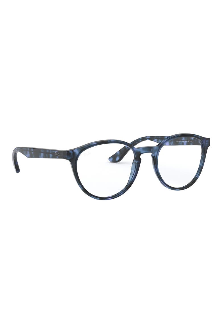 Phantos 52mm Round Optical Glasses, Alternate, color, BLUE HAVANA