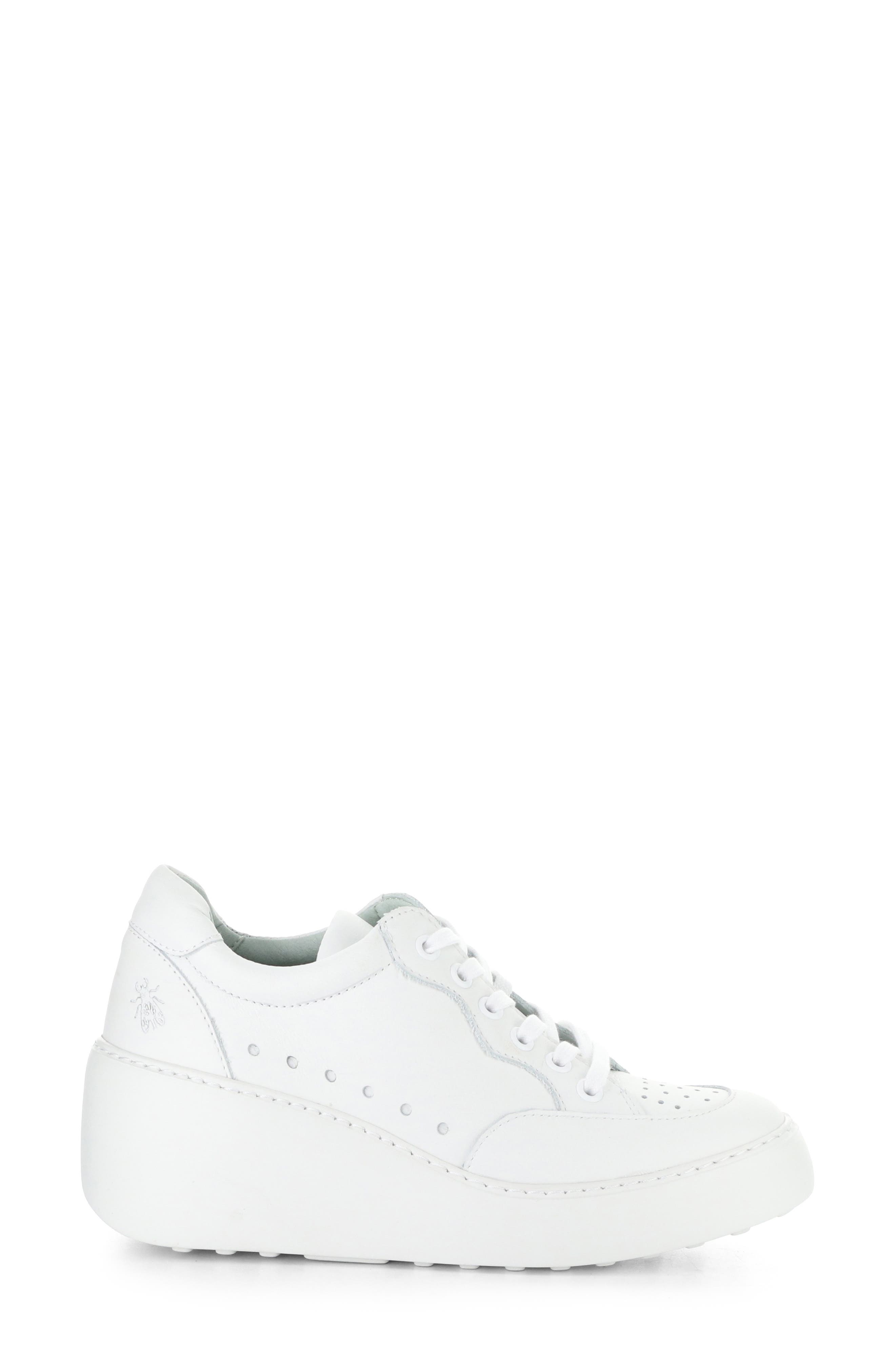 Derk Platform Wedge Sneaker, Alternate, color, 000 WHITE VELVET