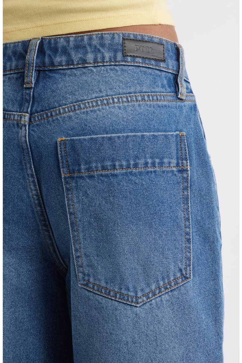 Wren High Waist Longline Bermuda Denim Shorts, Alternate, color, VINTAGE MEDIUM WASH