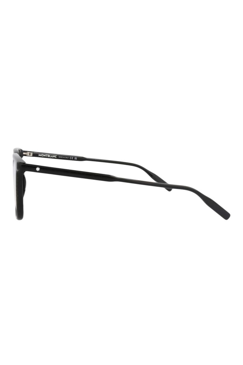 54mm Square Optical Glasses, Alternate, color, BLACK BLACK TRANSPARENT