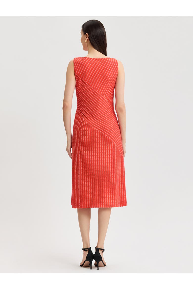 Striped Lined Soft Knit Midi Dress, Alternate, color, Cherry Ember/Biscotti