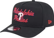 New Era Men's New Era Black Philadelphia Phillies Chainstitch 9FIFTY A-Frame Snapback Hat