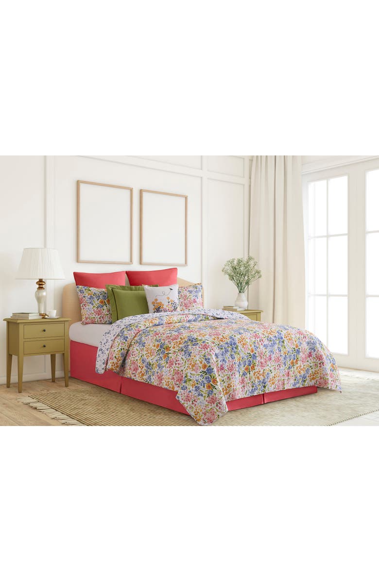 C&F Home Florian Watercolor Bedding Quilt Collection, Main, color, Pink