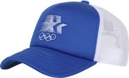 Outerstuff Men's Outerstuff  Royal Los Angeles 1984 Olympic Games Stars & Rings Foam Front Trucker Adjustable Hat