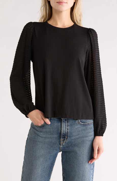 Melrose and Market Mixed Media Top