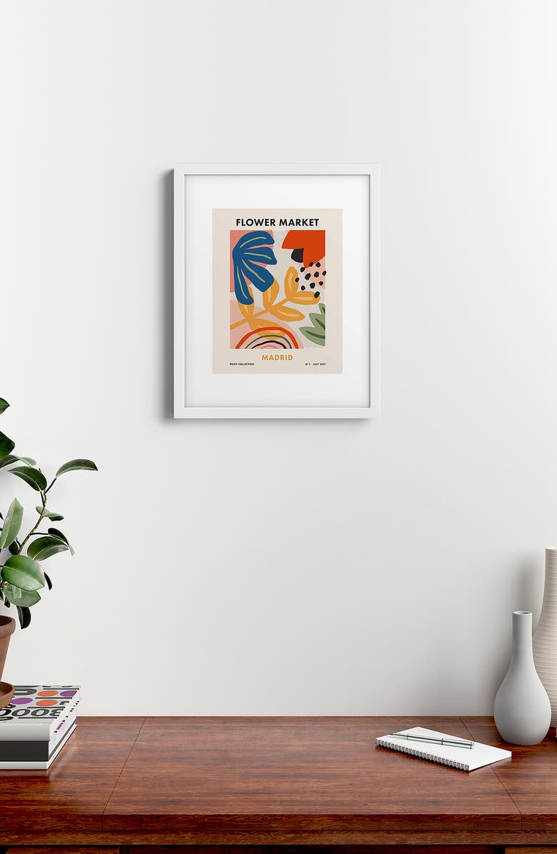 Deny Designs Flower Market Framed Wall Art, Alternate, color, Multi