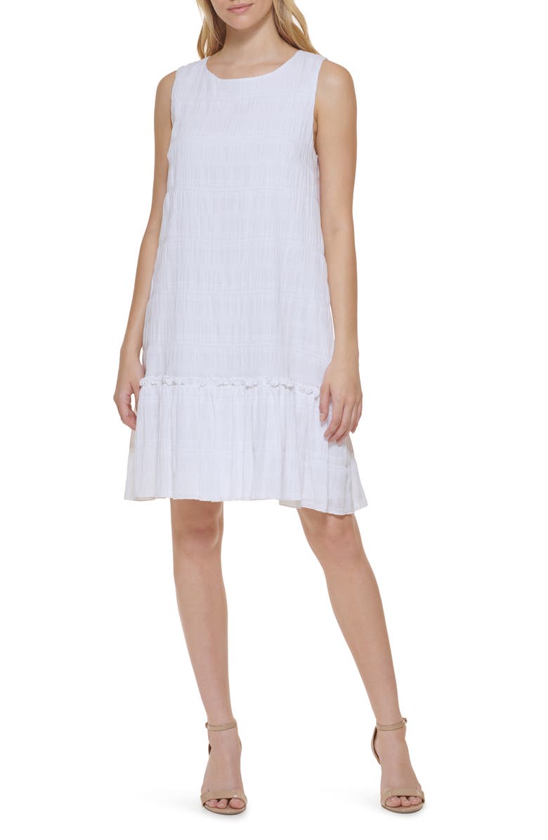 Tommy Hilfiger Sleeveless Gauze Trapeze Dress, Main, color,