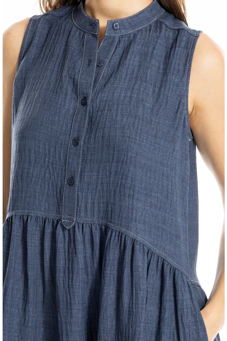 Button Placket Minidress, Alternate, color, HEATHER INDIGO