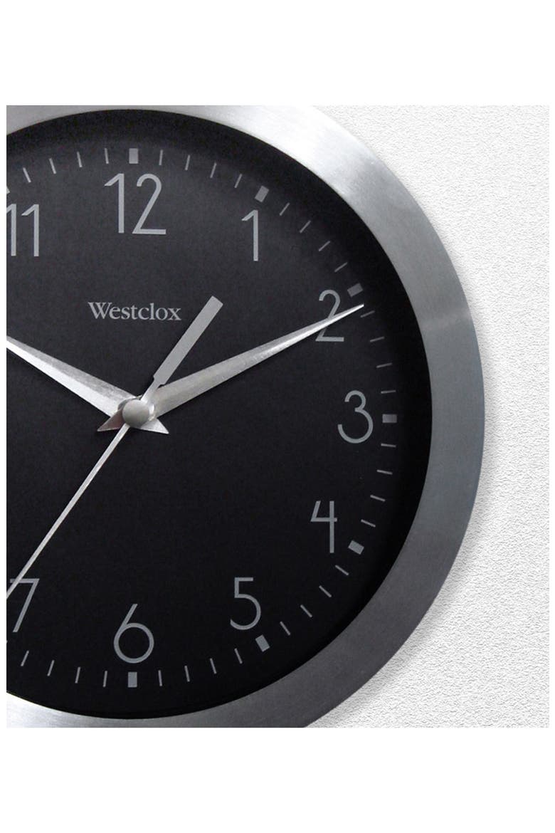Aluminum Wall Clock, Alternate, color, SILVER