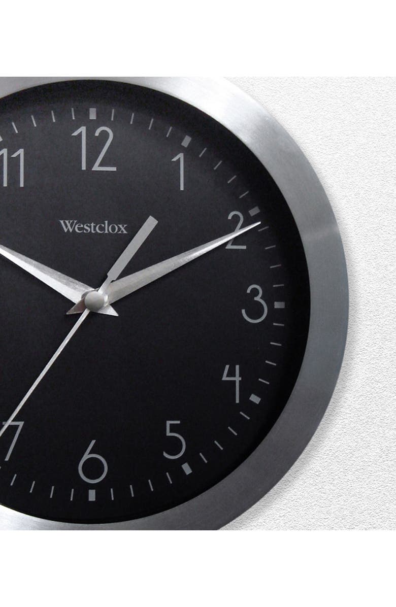 Westclox Aluminum Wall Clock, Alternate, color, Silver