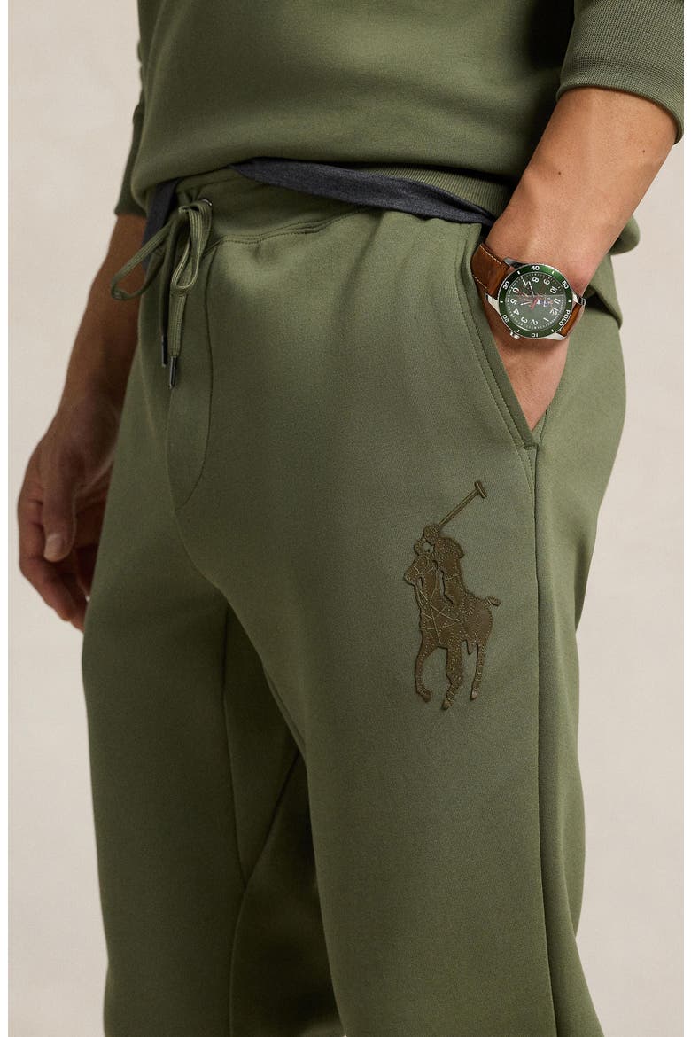 Double Knit Cotton Blend Joggers, Alternate, color, THERMAL GREEN