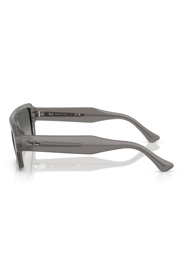 56mm Rectangular Sunglasses, Alternate, color, TRANSPARENT GREY