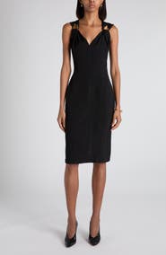 Bottega Veneta Liberta Buckle Sheath Dress