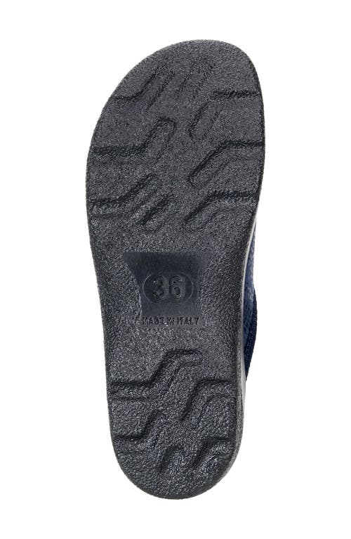 David Tate Electra Clog In Navy Stretch Snake