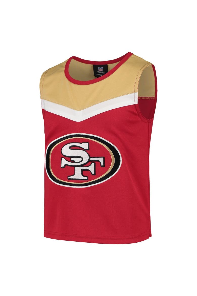 Youth Scarlet/Gold San Francisco 49ers Spirit Cheer Two-Piece Cheerleader Set, Alternate, color, Scarlet