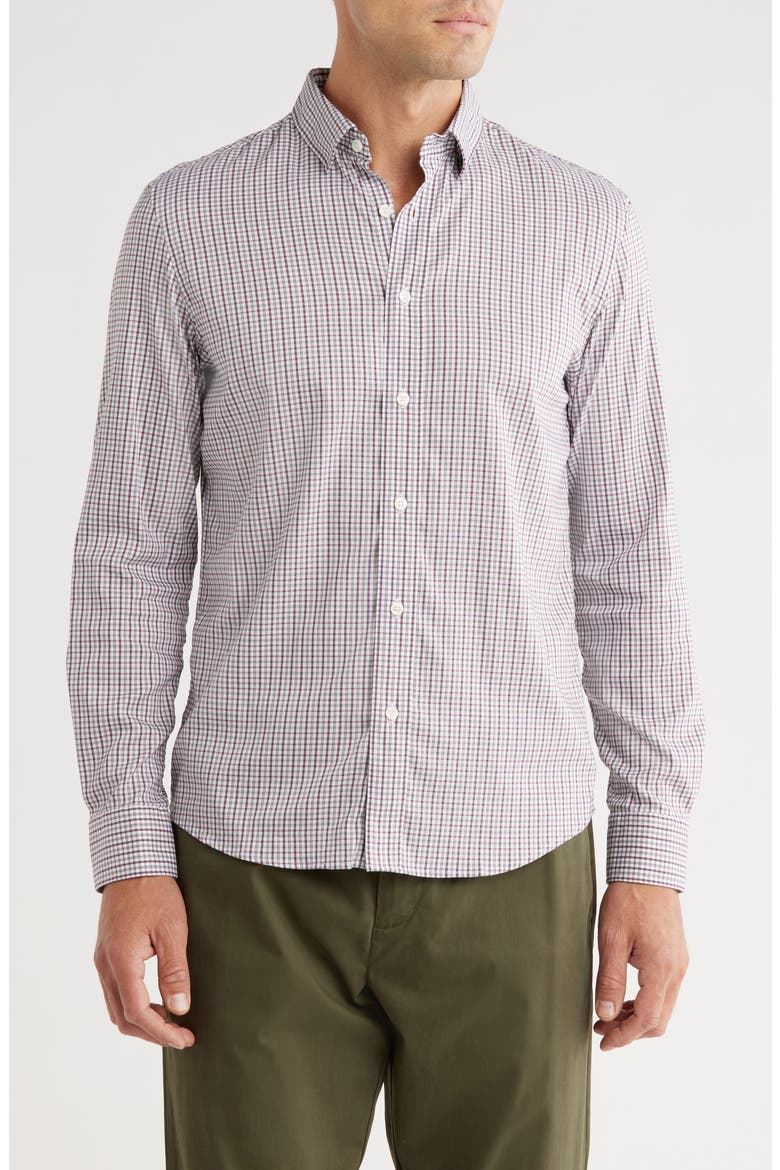 The Movement Plaid Button-Up Shirt, Main, color, WOODBURY PLAID