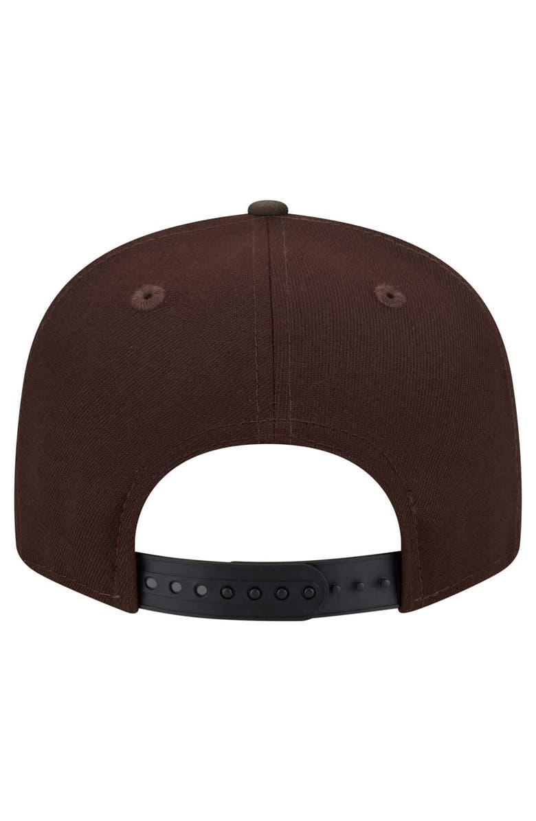 New Era Men's New Era Dark Brown Green Bay Packers Burnt Wood Camo 9FIFTY Snapback Hat, Alternate, color, Dark Brown