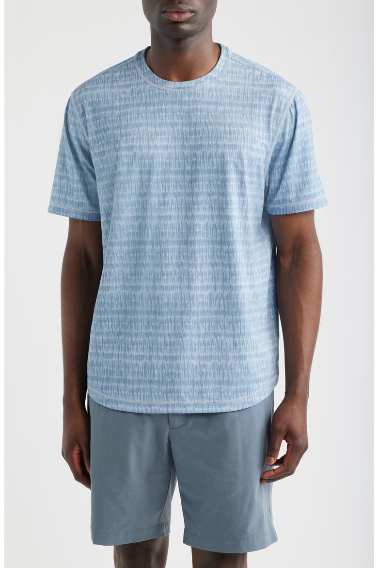 Wave Break Flip Reversible Performance T-Shirt, Main, color, BERING BLUE