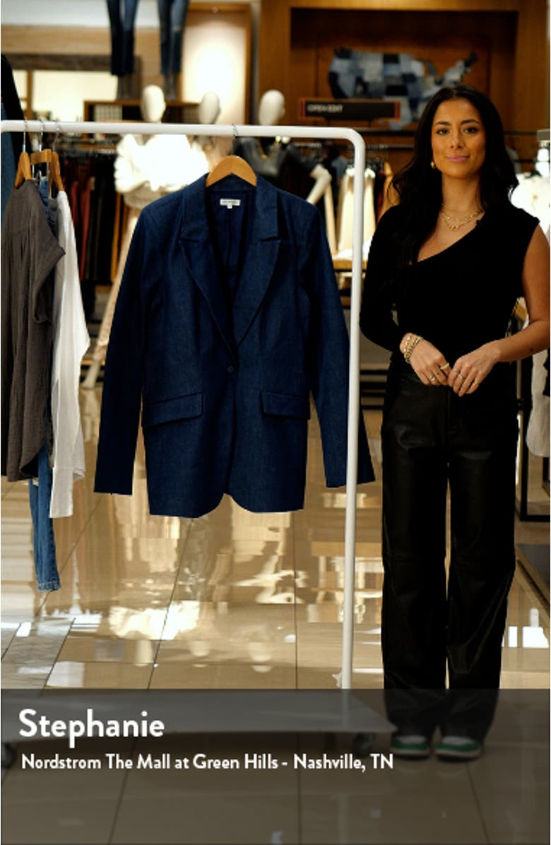 Notch Lapel Chambray Blazer, sales video thumbnail