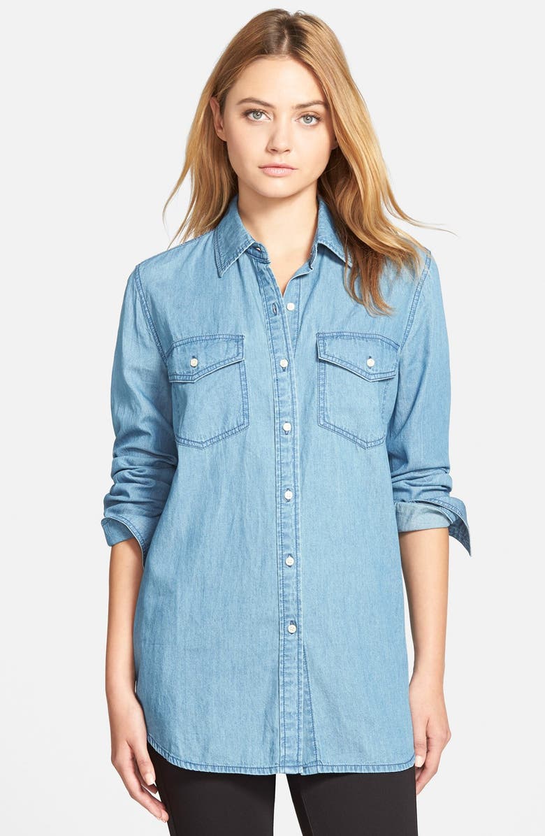 cupcakes and cashmere 'Golden State' Chambray Shirt, Main, color,