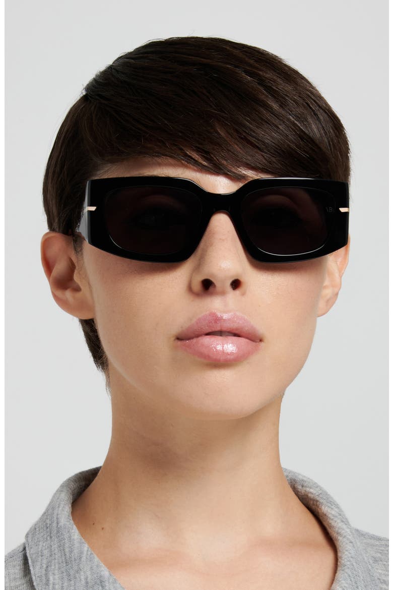 VB 7018/S 53mm Rectangular Sunglasses, Alternate, color, BLACK/ GREY
