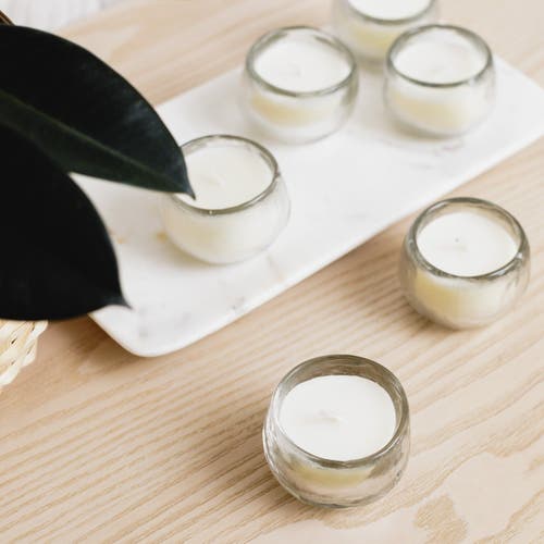 The Collective Home Pebbled Filled Mini-votive Candles